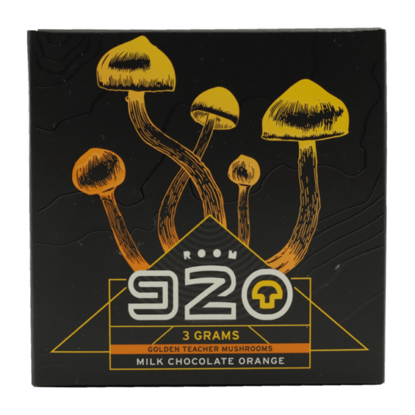 Room 920 - Mushroom Chocolate Bar - Milk Chocolate Orange - 3 grams | Shroom Shop Canada