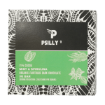 Psilly - Dark Chocolate Bar - Mint & Spirulina | Shroom Shop Canada